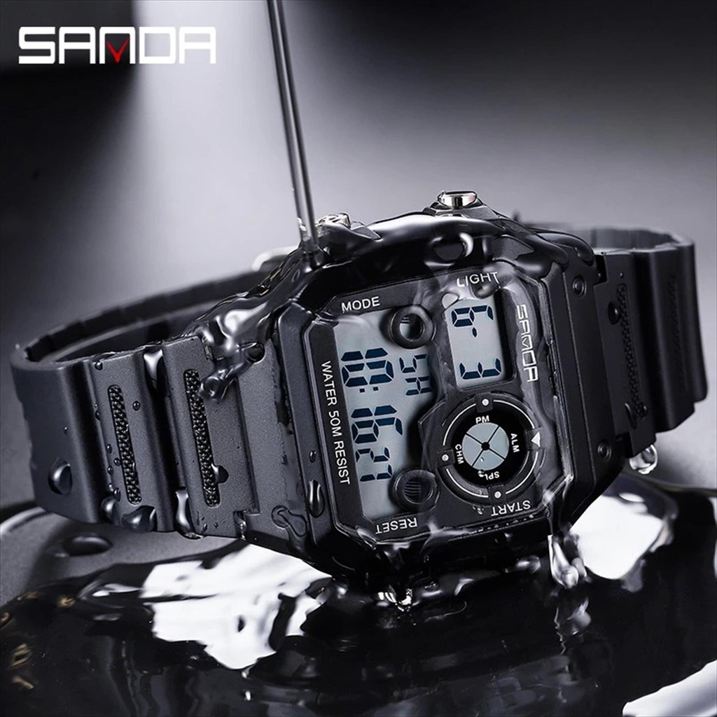 Jam Tangan SANDA 418 Digital Sport Watch Shockproof Multifungsi