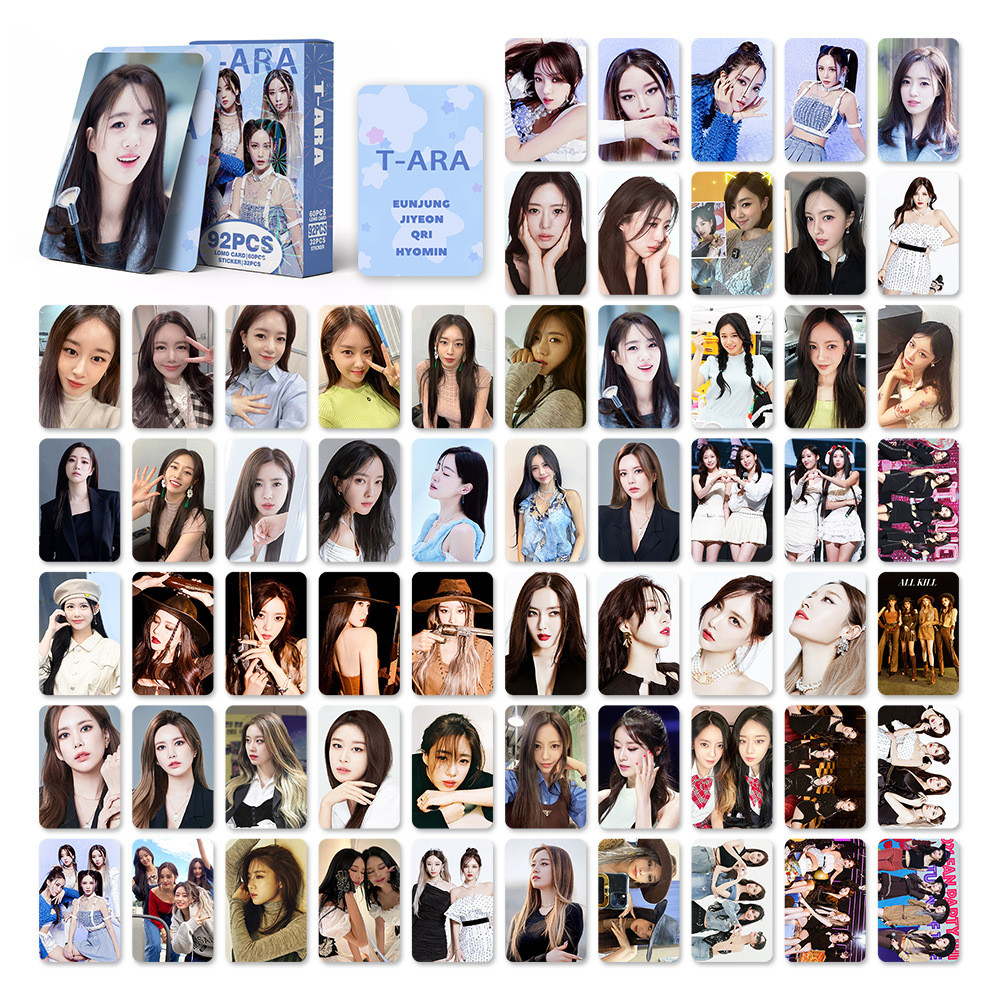 92Pcs/Set Kpop Idol Girl T-ARA New Album Lomo Cards JiHyun ELSIE Hyomin JiYeon HD Printd Photocards 