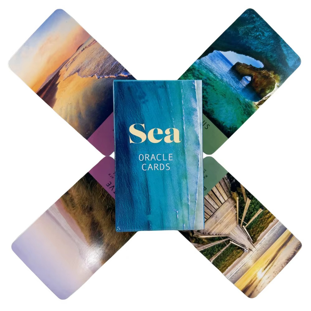 Sea Soul Oracle Cards A 48 English Visions Divination Edition Deck Borad Games Lenoramnd Tarot For P