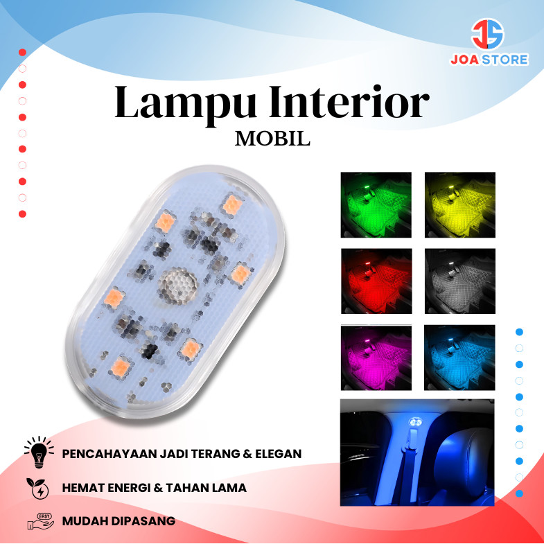 Lampu Plafon Mobil / Lampu LED Sentuh Plafon / Dashboard Mobil /  Lampu Tempel Tanpa Kabel Plafon Mo