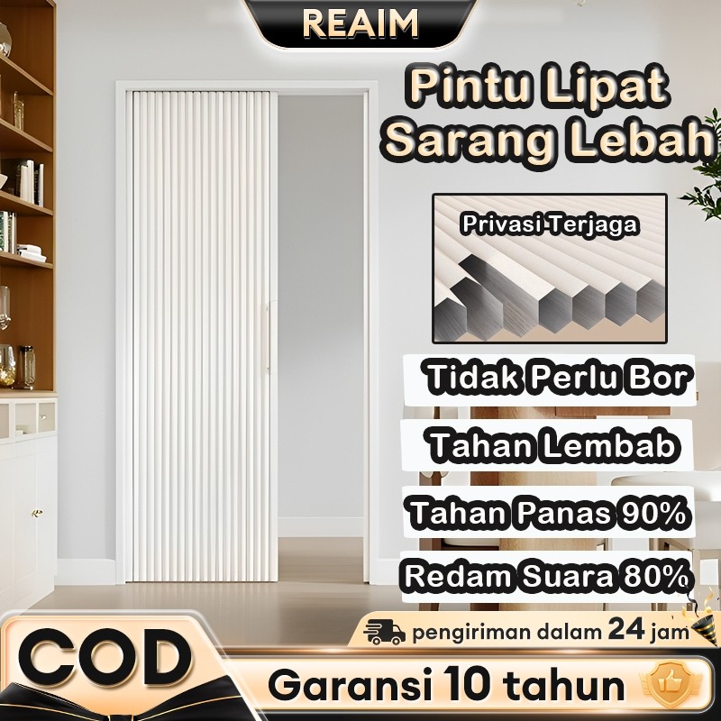 Reaim Pintu Lipat Sarang Lebah pintu kamar mandi tidur pintu geser sliding folding door pintu sekat 