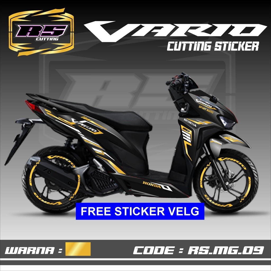 Cutting Sticker VARIO - Aksesoris Motor Stiker Honda Vario 125 & 150 New Terbaru 2019 2020 2021 Free