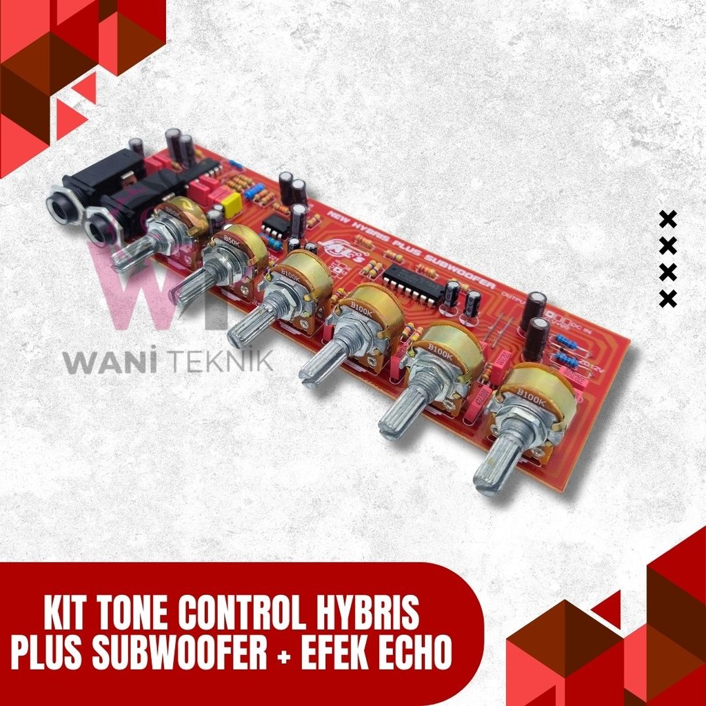 Tone Control Hybris + Subwoofer + Echo – Modul Suara Komplit untuk Rakitan Amplifier dan Speaker