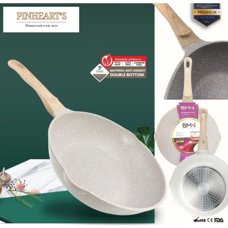 WAJAN FRY PAN MARBLE GRANITE BMW BRENDA STIRWOK / PANCI PENGGORENGAN WAJAN FRYPAN GRANITE MARBLE PAN