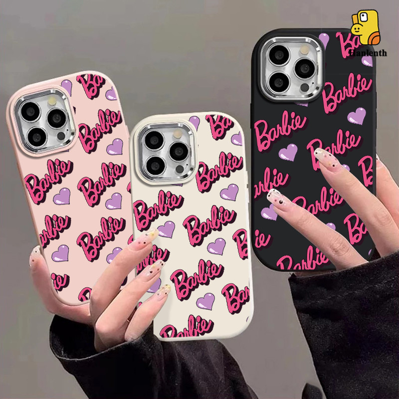 Casing hp Love Purple English SoftCase Lucu Chubby Case Fashion Cocok untuk iPhone 11 12 13 14 15 16