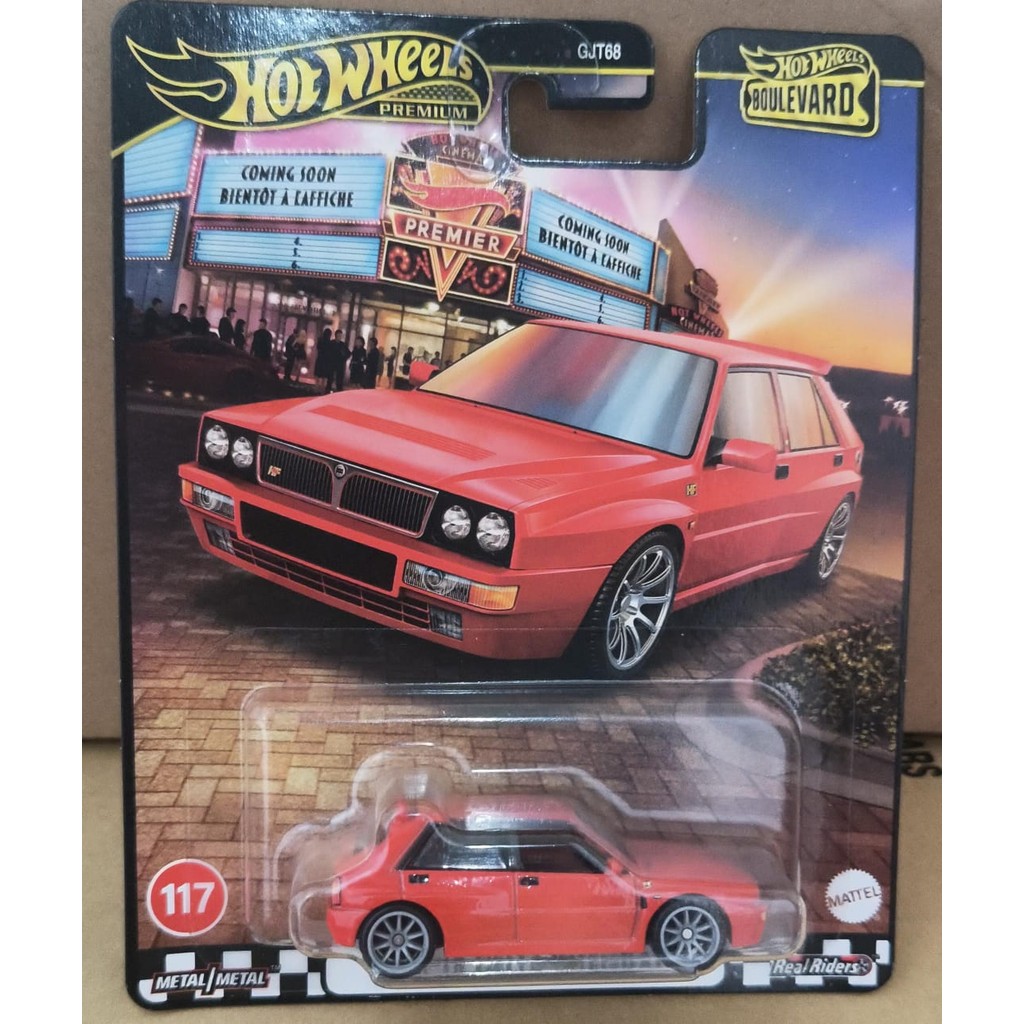 HOT WHEELS PREMIUM BOULEVARD LANCIA DELTA INTEGRALE MERAH CARD MULUS ORIGINAL MATTEL