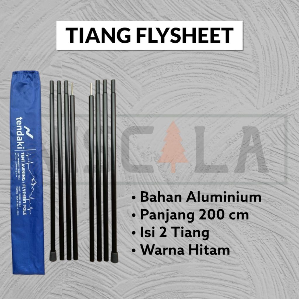 Tiang Flysheet | Flysheet Pole | Tent Awning Aluminium & Stainless Steel