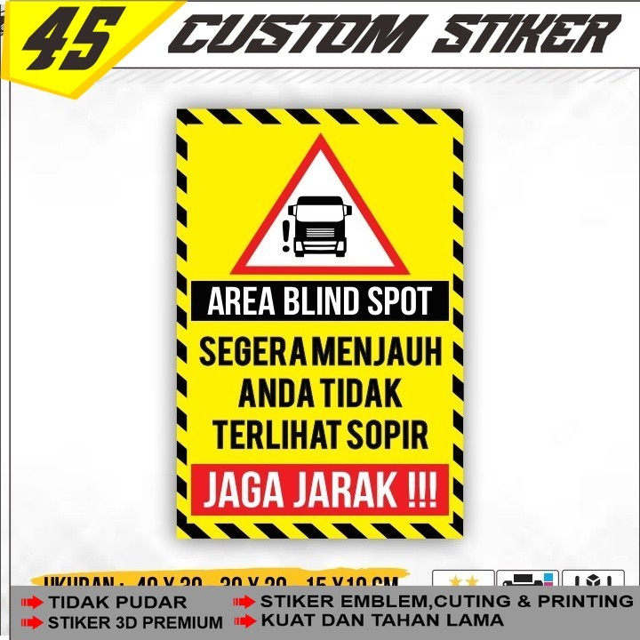 Stiker Blind Spot Potrait