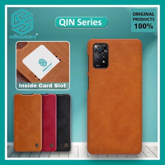 Redmi Note 11 Nillkin Qin Leather Flip Case Xiaomii Cover - REDMI NOTE 11