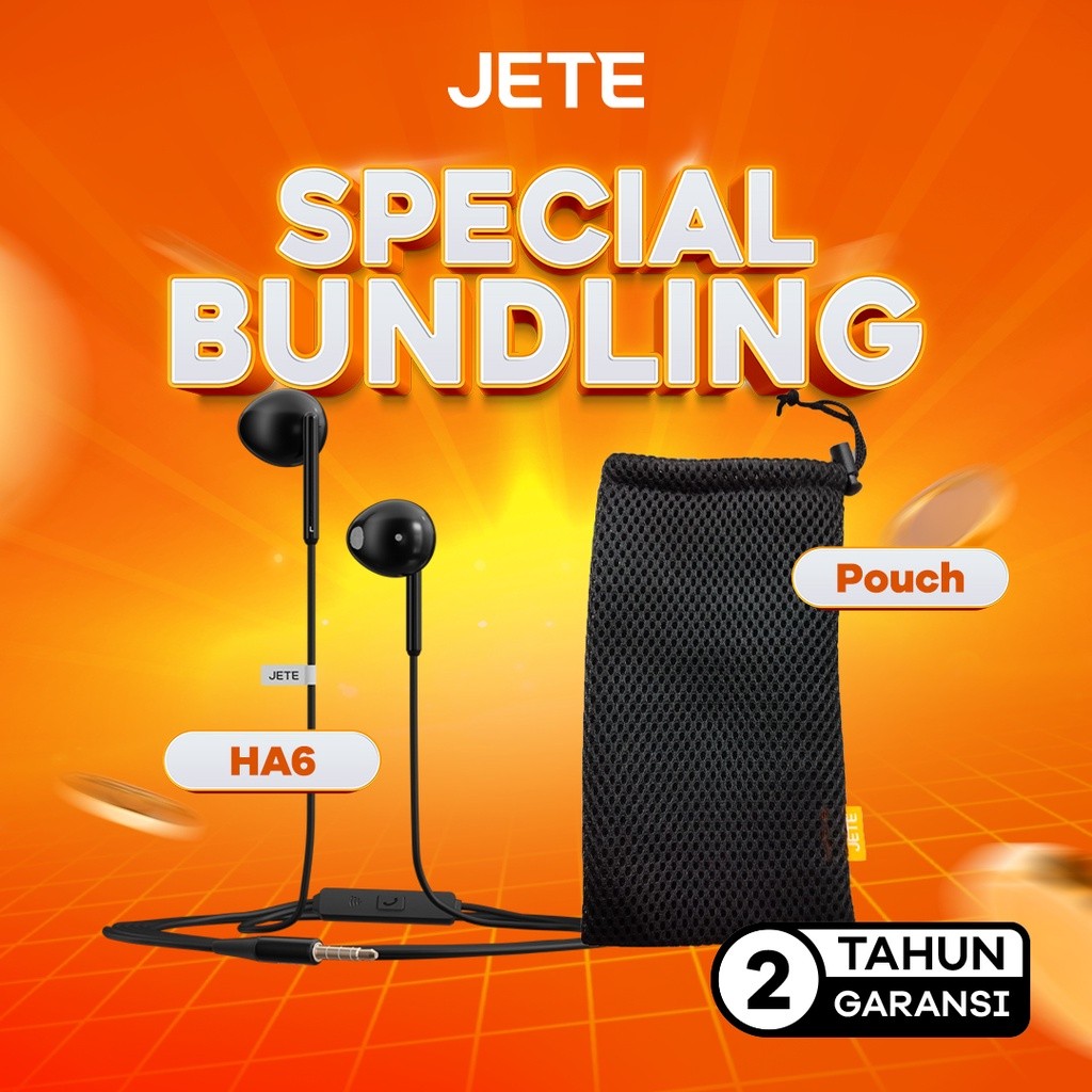 Bundling Headset JETE HA6 + Pouch
