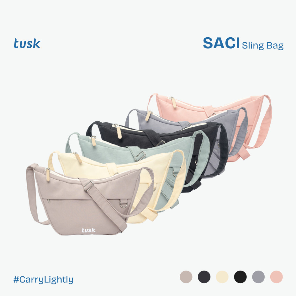 ZAHASHOP Tusk Tas Selempang Premium Saci Sling Bag Pria Wanita Water Repellent