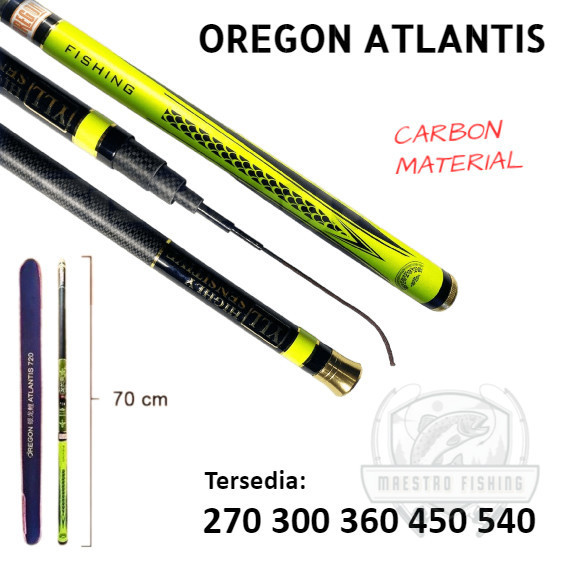 Joran Tegek Oregon Atlantis 270 300 360 450 540 630 720 5h Carbon Material Highly Sensitive Rod Atau