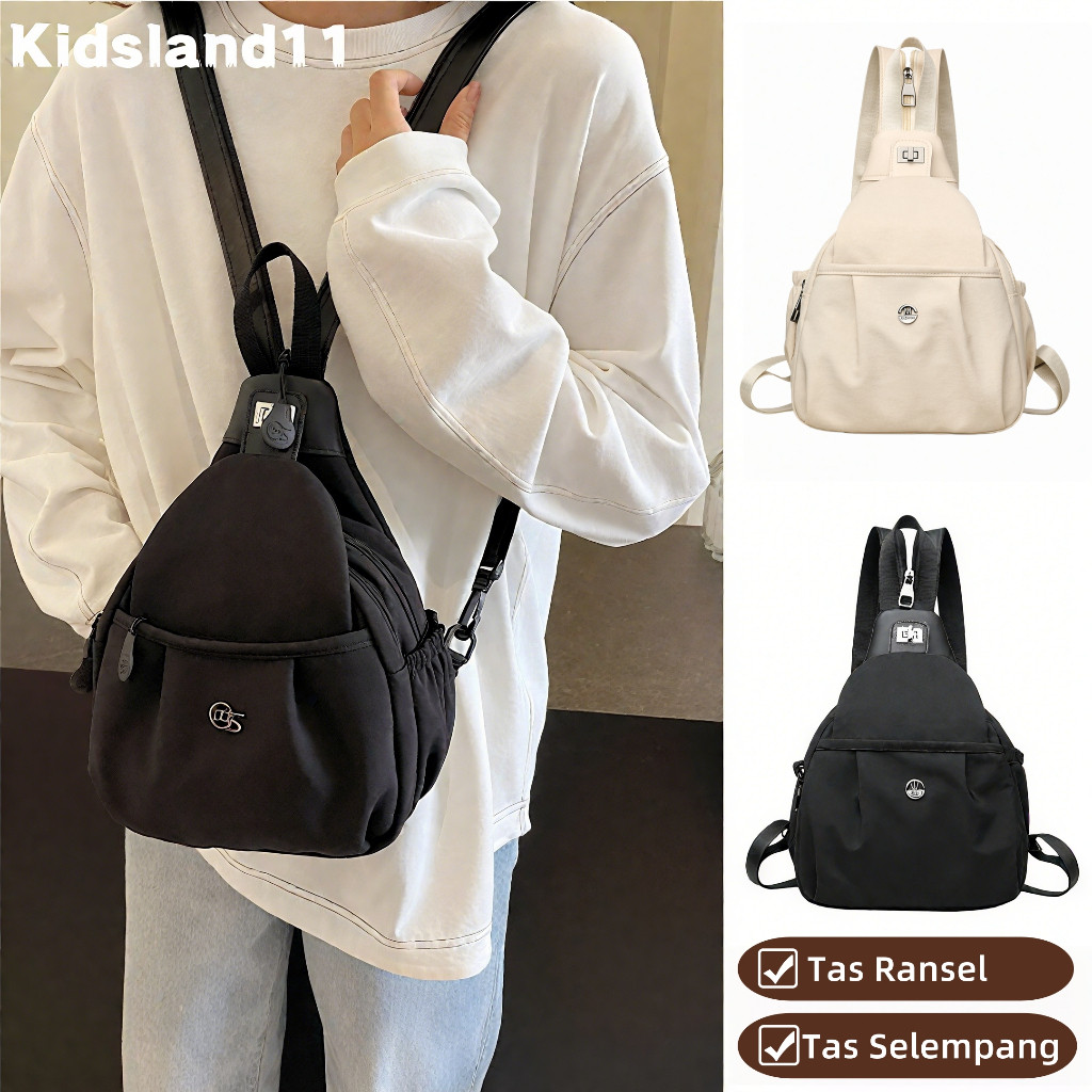 ZAHASHOP 【COD】Tas Selempang Wanita Terbaru 2025 Tas Ransel Parasut Ringan Tas Minimalis Tas Ransel W