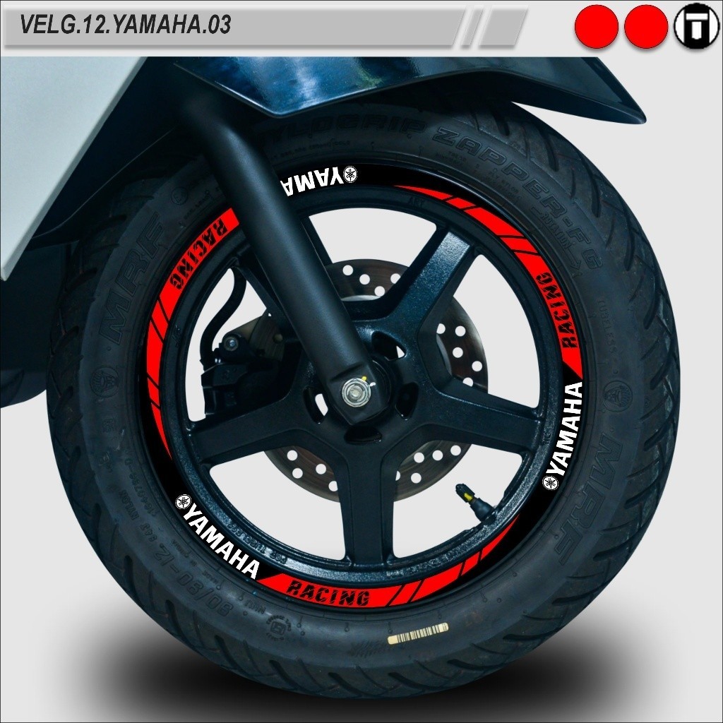 STICKER VARIASI VELG MOTOR SEMUA TYPE RING 12 VELG.YAMAHA 12.YAMAHA.03