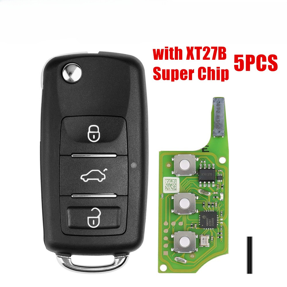 Xhorse XEB510EN For Volkswagen B5 Type Super Remote with XT27B Super Chip 5pcs/lot