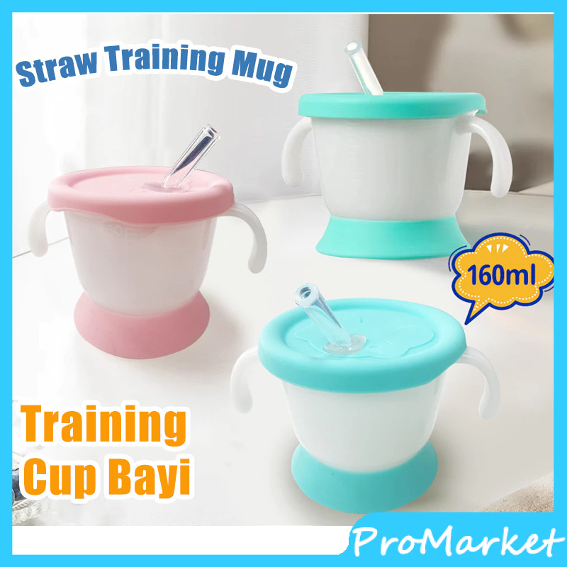 Training Cup Bayi Straw Training Mug Gelas Minum Bayi /Anti Tumpah 160ml Sippy Cup