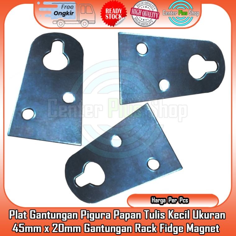 Plat Gantungan Pigura Rack Papan Tulis Kecil Ukuran 45mm x 20mm Rak Fidge Magnet Bingkai Cantolan Ca