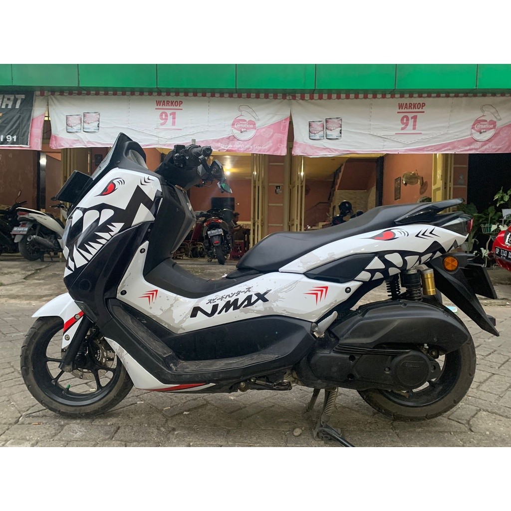 Striping Decal Stiker Motor YAMAHA NMAX NEW Full Body   NMAX Baru Motif HIU Keren Waterproof COD 002