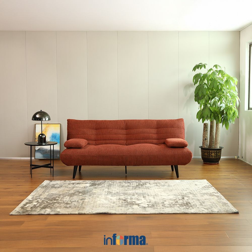 Informa Nordia Sunny Sofa Bed Fabric - Merah Tempat Duduk Multifungsi Sofa Tidur 2In1 Kursi Santai S