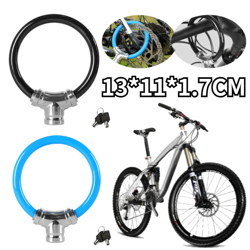 Maling Kokoh Tahan Bulat Kunci Cincin Gembok Sepeda Sepeda Gunung Motor Gembok Sepeda Anti Maling Ku