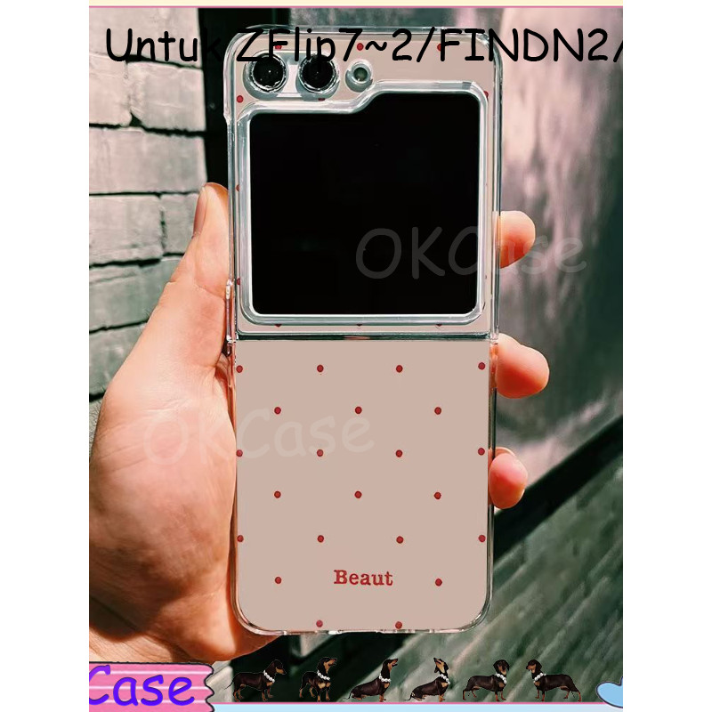Casing HP Lipat Samsung Z Flip & OPPO N Flip Aesthetic Elegan | Z Flip 7 6 5 4 3 2 F7070 F711 W23 W2