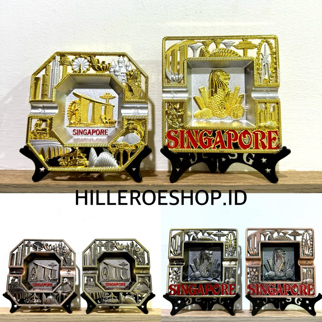 SOUVENIR PAJANGAN ASHTRAY / PAJANGAN MEJA SINGAPORE MERLION / ASBAK SINGAPORE OLEH