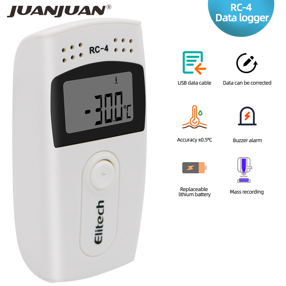 RC-4 USB Temperature Data logger Datalogger Recorder External Sensor 16000 Point Temperature Recorde
