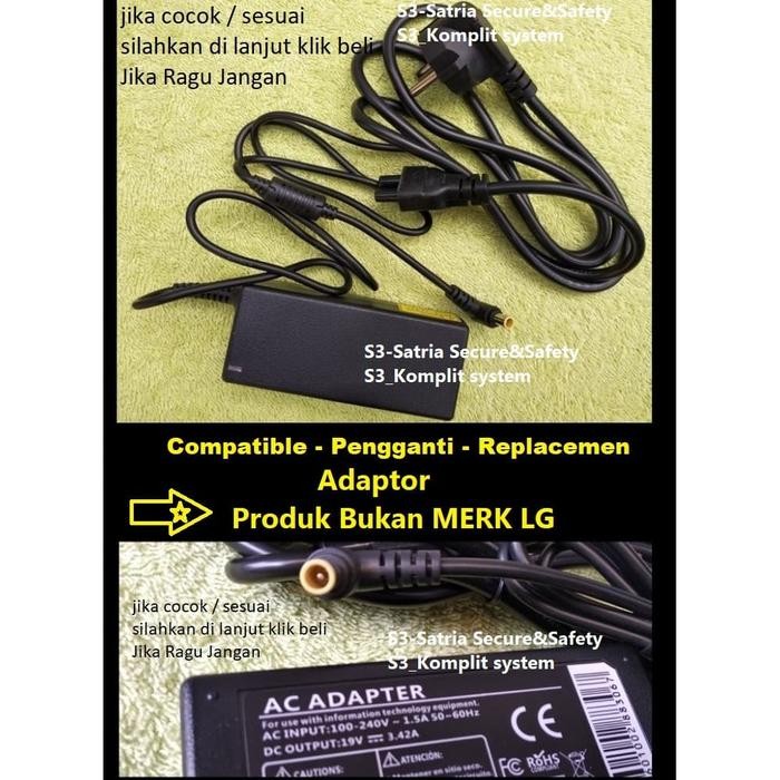 TV LG Adaptor daya 19V 1.6A TELEVISI LED LG 19v 1,6A