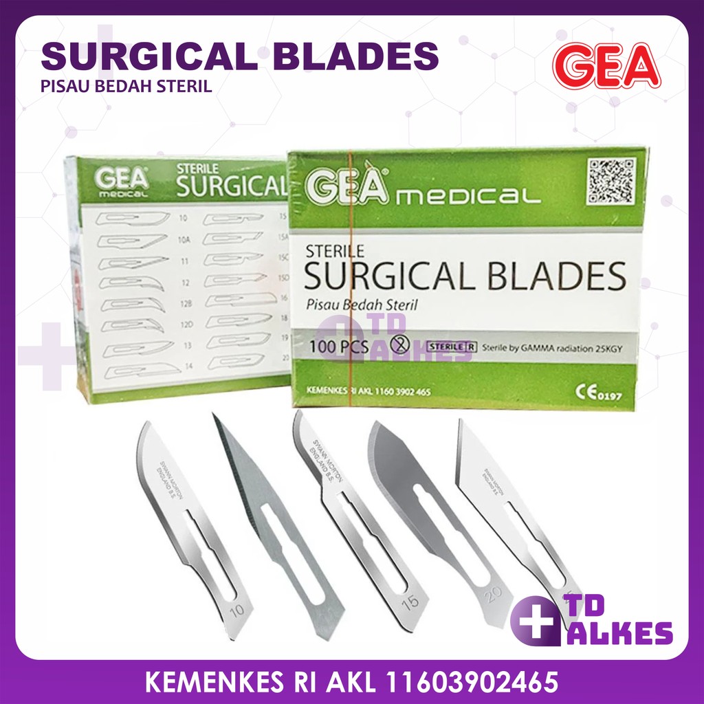 Surgical Blade No 20 21 22 23 Mata Pisau Bedah Sterile Knife Bisturi