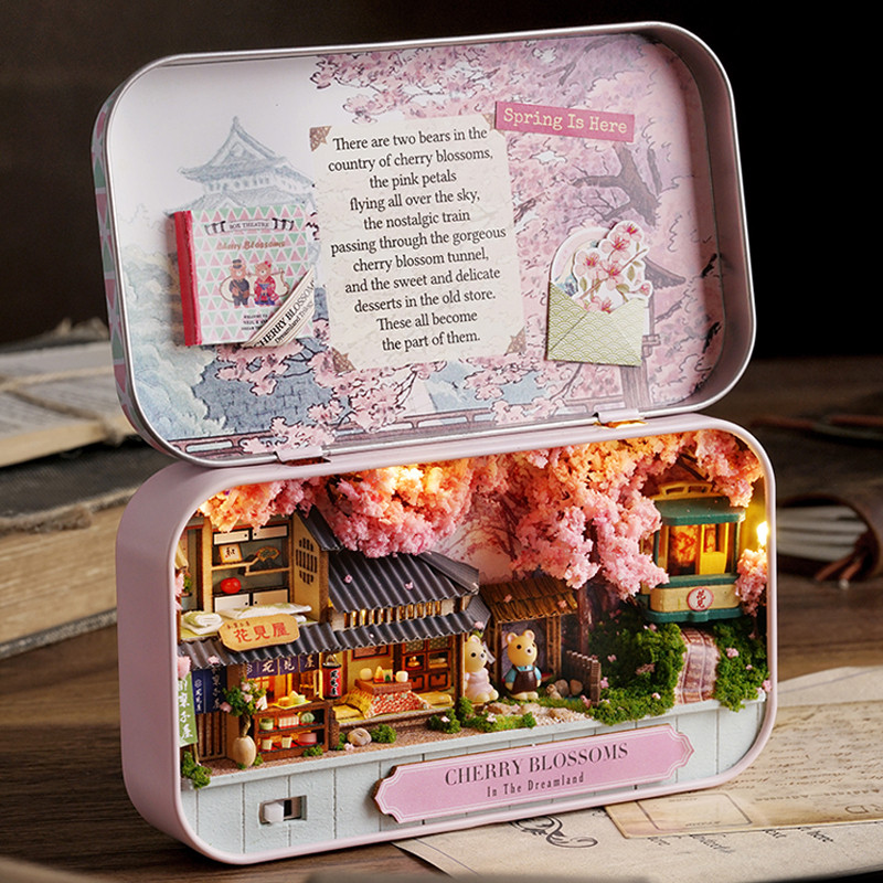 CUTEBEE Gifts Ideas Y Dollhouse Miniature Doll House Furniture Box Theatre Buig home Kit Toys for il