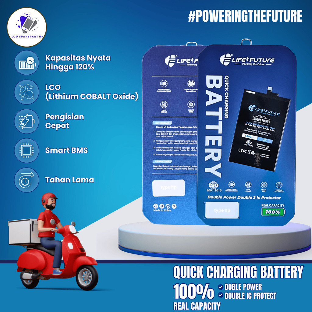 BN 37 - QUICK CHARGING BATTERY / BATERAI LIFE FUTURE XIAOMI REDMI 6 / 6A