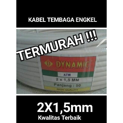 [LUMIOO] Kabel Listrik 2X1,5mm / kabel tembaga