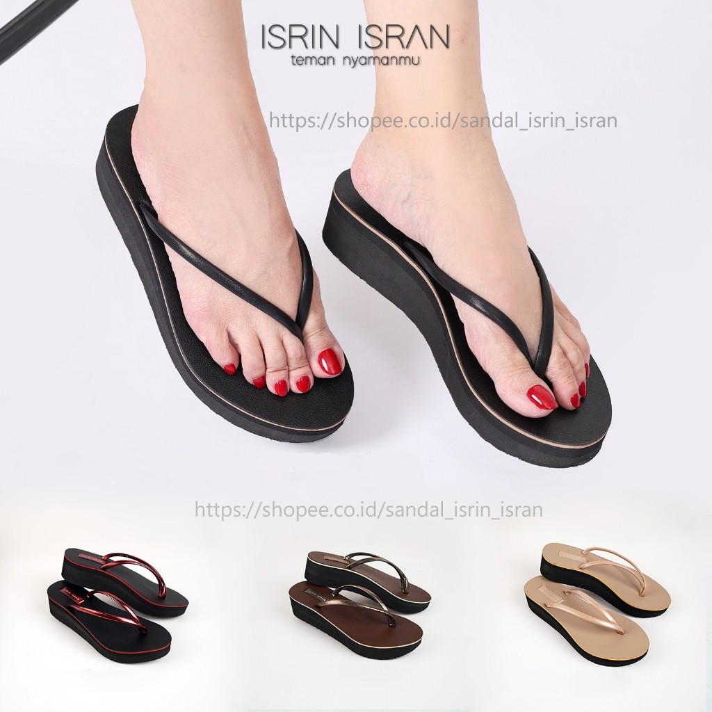 EVO STORE ISRIN ISRAN ORIGINAL GEISHA Sandal Jepit Wanita Wedges