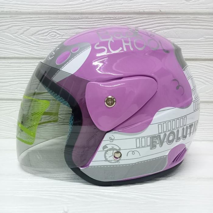 HELM EVOLUTION NOTED REVOLUTION UNGU HALF FACE TERMURAH MODEL GM EVO by Inspire id