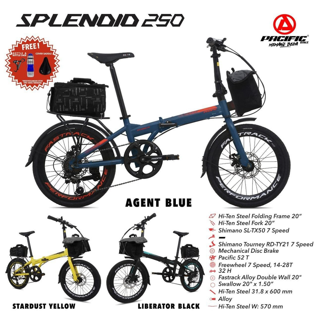 SEPEDA LIPAT 20 PACIFIC SPLENDID 250