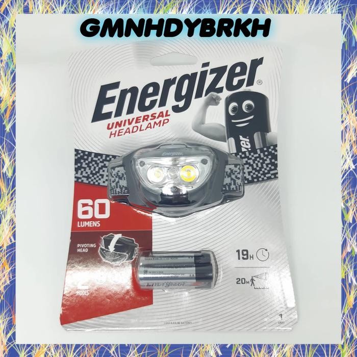 Headlamp Head light head lamp senter kepala ENERGIZER 60 lumen 3led
