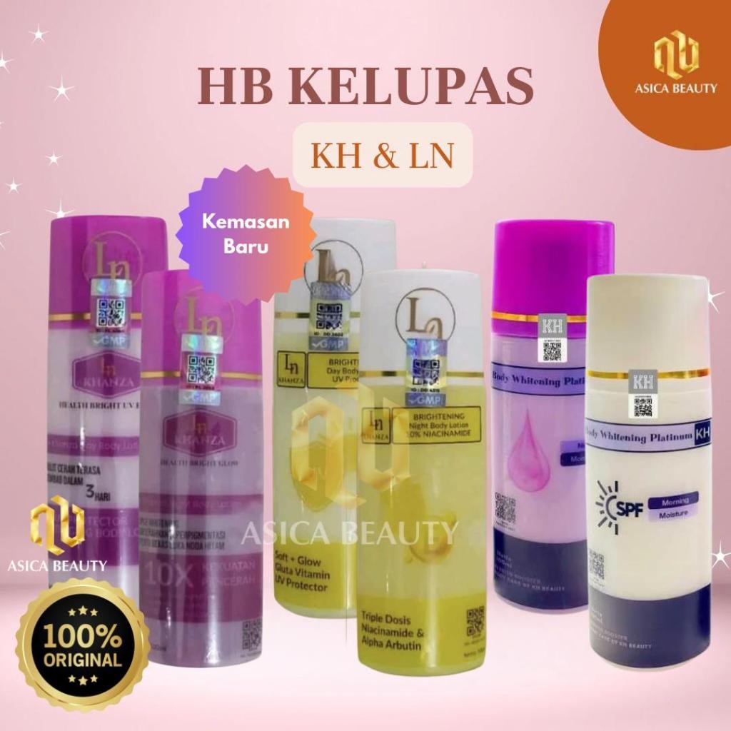 KH| LN Lotion Kelupas| HB Kelupas| Paket Siang Malam| HB Dosting BPOM