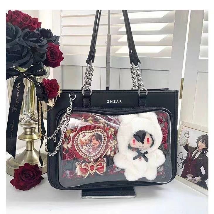 Tas Ita Bag Transparan Versi Baru Anime Jepang, Tas Selempang Rantai Cute Lucu Cewek Kapasitas Besar