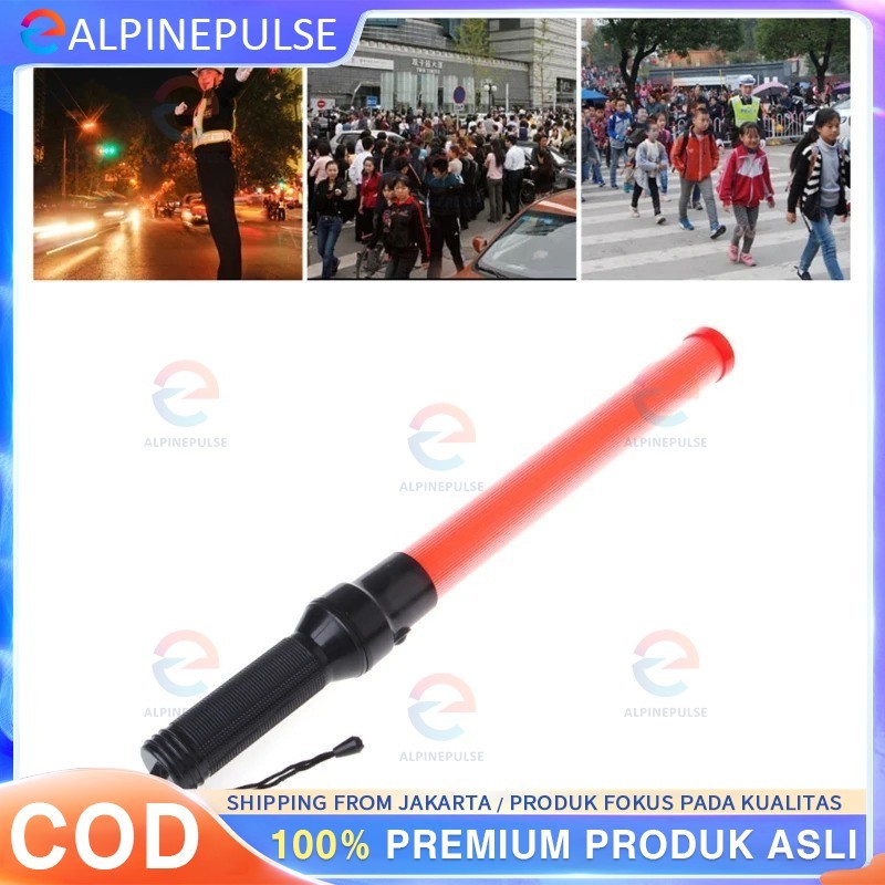 COD 54cm Polisi Bunyi Baton Lalu Lintas Tongkat Parkir Nyala Lampu Besar Charge Dan Tidak Ada Senter
