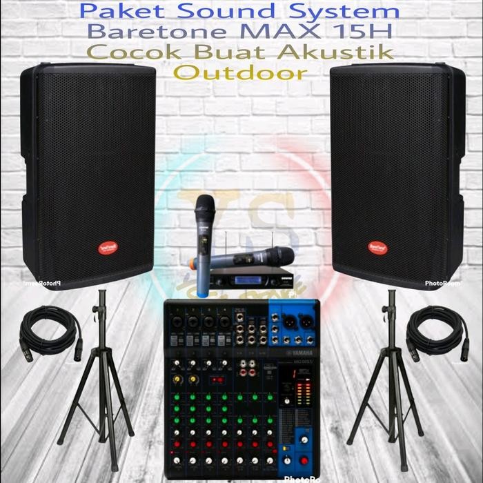 Paket Sound Audio Profesional Outdoor BARETONE 15 Inch MAX 15H - -, -