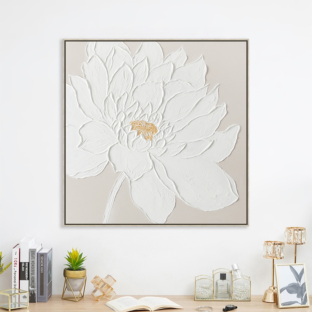 Informa 102.5X102.5 Hiasan Dinding Oil Painting Flower - Mix Canvas Wall Art Lukisan Kanvas Wall Dec