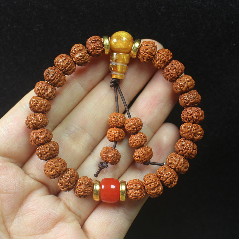 Gelang Vajra Bodhi Gelang Biji Bodhi untuk Wanita Gaya Nasional Elegan DIY Tasbih Doa Buddha