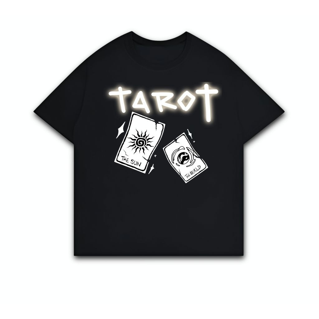Kaos  T-shirt Distro Cotton Combed Premium Feast Tarot. “ Tarot ” Unisex Pria Wanita | Normal / Meny