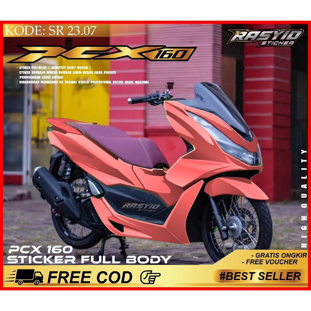 COD Sticker Decal Full Body Honda PCX 160 2021 2022 2023 2024 Decal Sticker Full Body PCX 160 Polos 