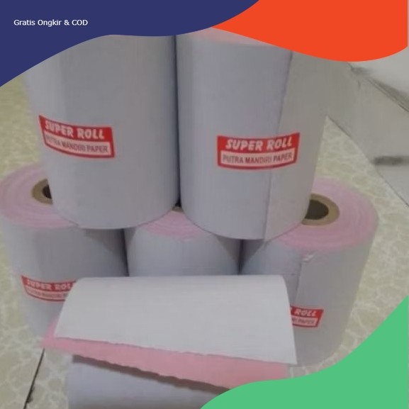 Kertas kasir NCR 2PLY 75x60 / Struk Rangkap 2PLY