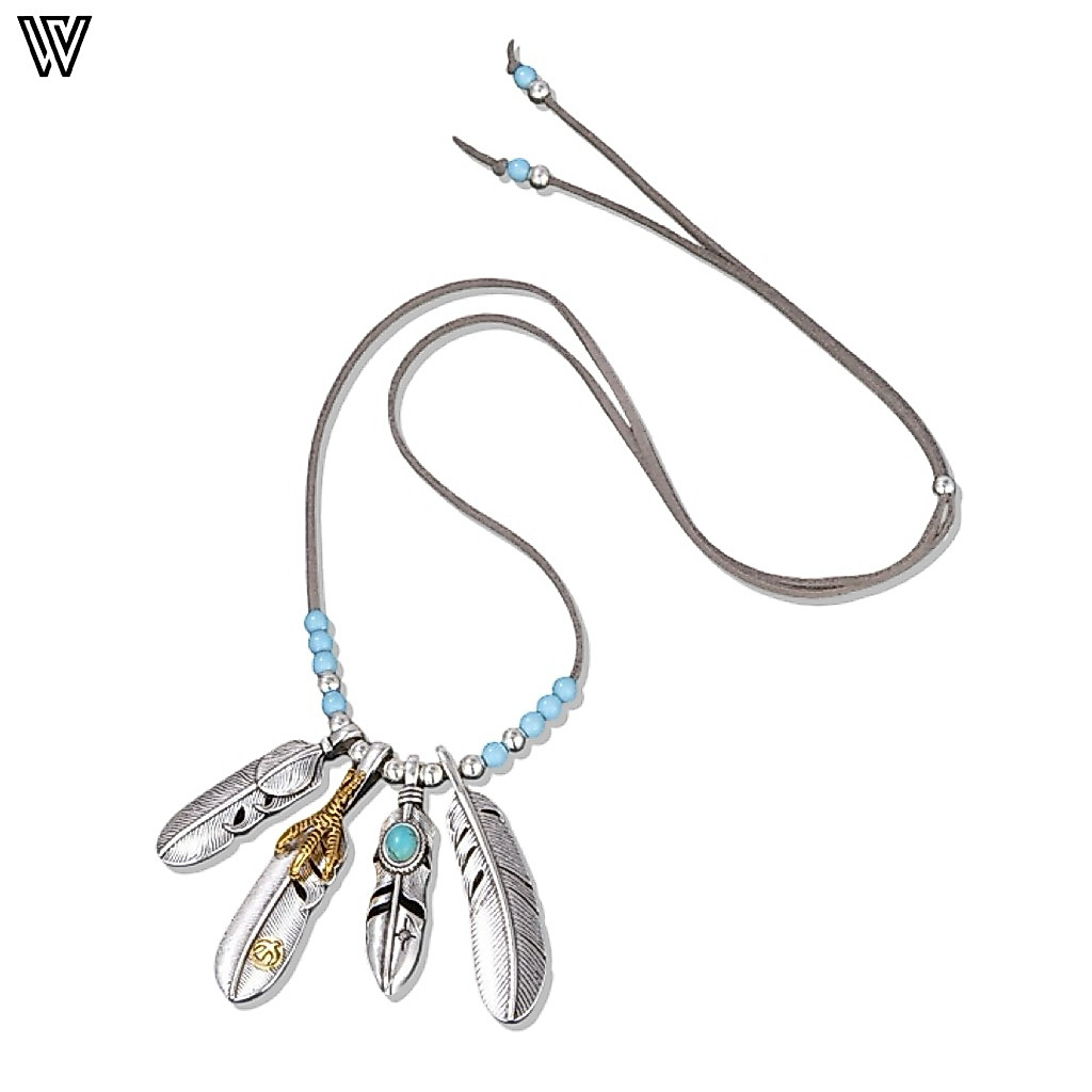Goros Feather Short Beads Necklace