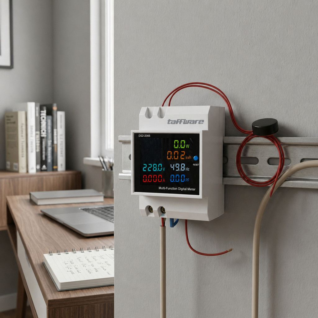 Mcb Meteran Listrik Digital Display Din Rail Single Phase 300V