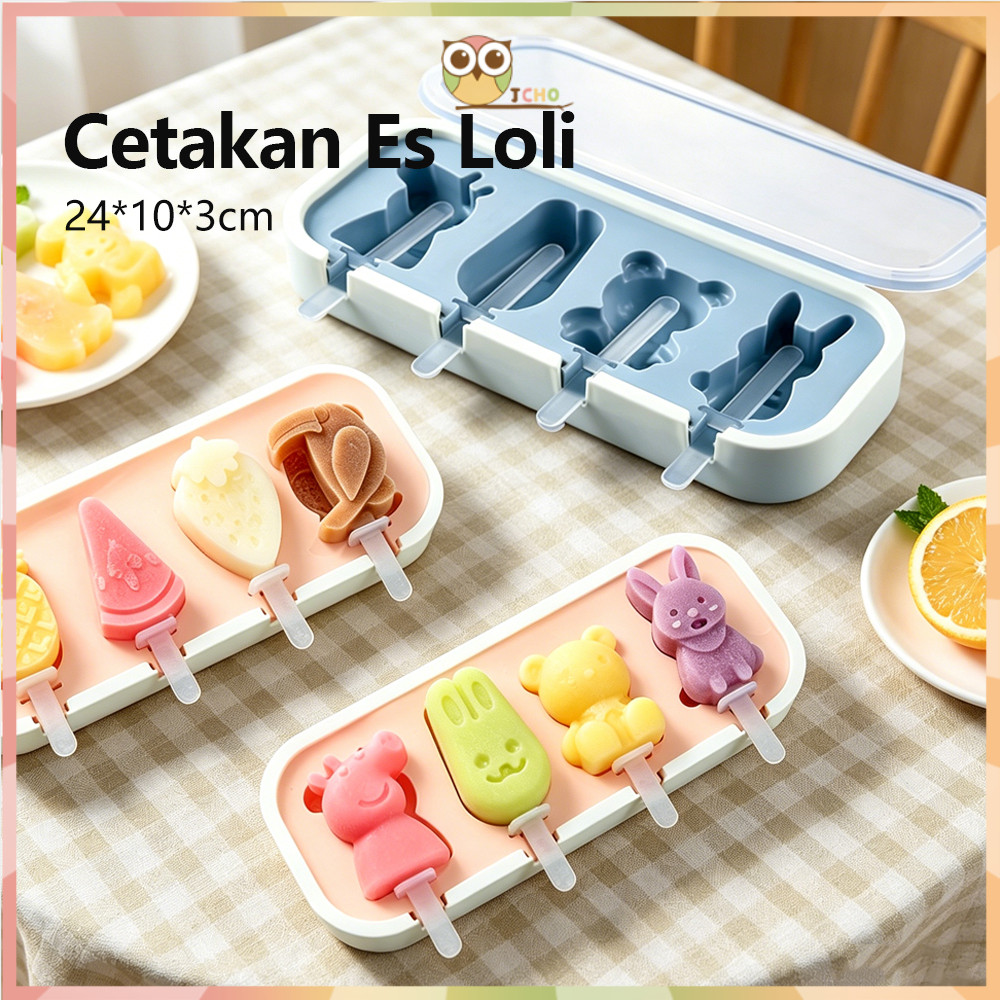 JCHO Cetakan Ice Cream Cetakan Ice Cream Popsicle Diy Homemade Cetakan Es Krim Food Grade