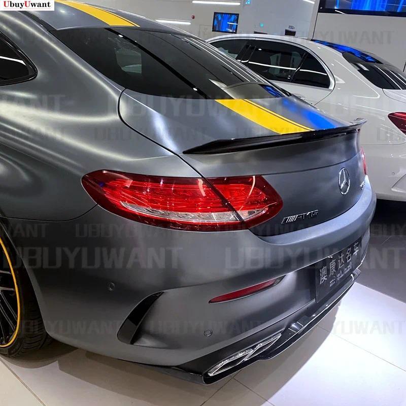 For Benz W205 Carbon Fiber Rear Bumper Tail Spoiler For BENZ C Class W205/A205/C205 2 Doors (coupe O