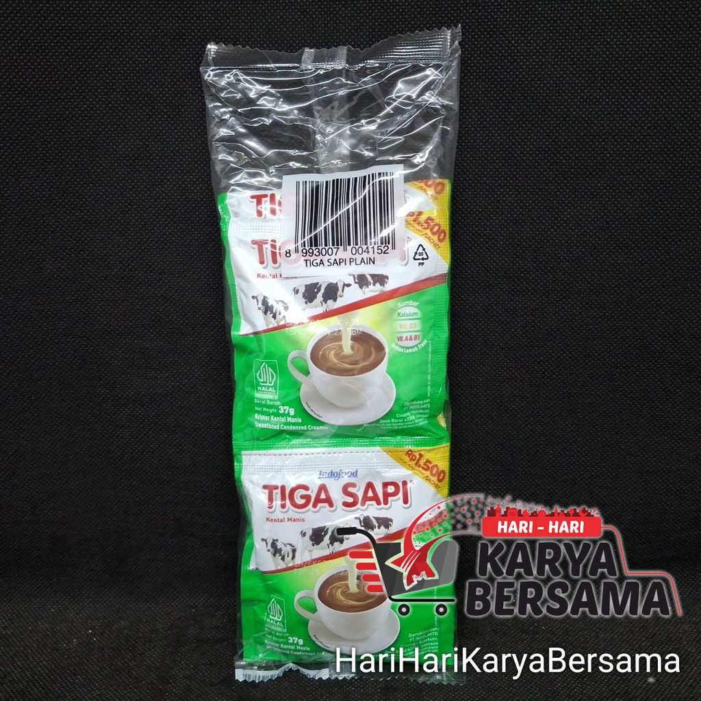 KRIMER SUSU KENTAL MANIS INDOFOOD TIGA SAPI SACHET ISI 6'S X 37GR